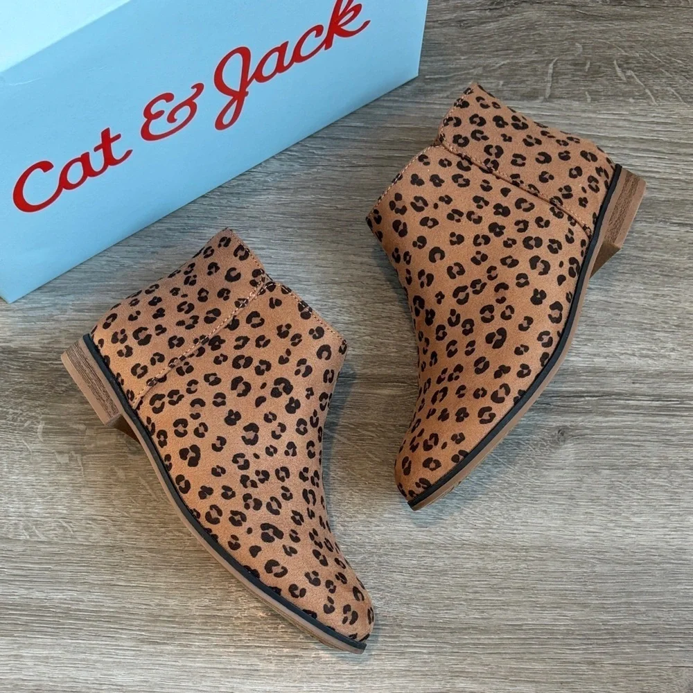NEW Cat & Jack animal print ankle booties